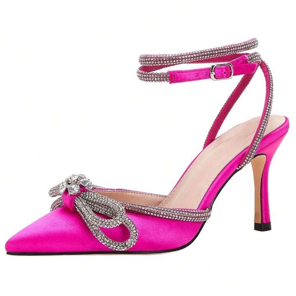 Women’s Hot Pink Rhinestone Heels Size 10